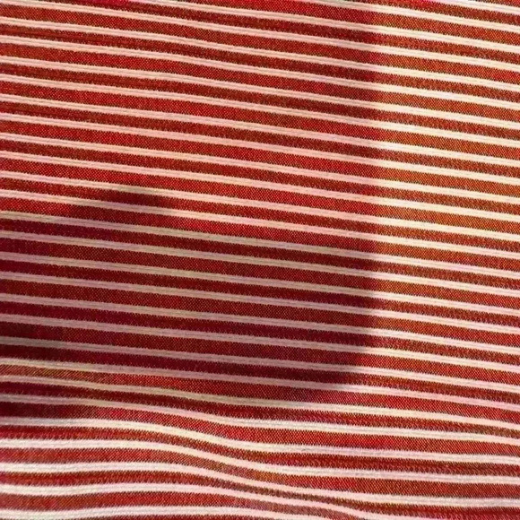 Harold’s Red and White Pinstripes Bermuda Shorts Front Hook and Zipper Size 12 - Picture 3 of 5